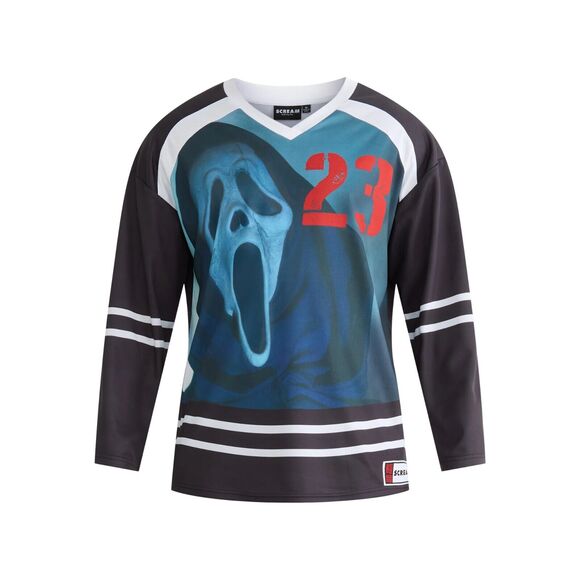 Scream Ghostface Horror Movie Long Sleeve Hockey Jersey Men's Size Small - Picture 1 of 3